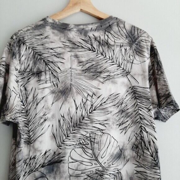 URBAN HERITAGE Crewneck T-shirt Tropical Leaf Print Tie-Dye Men's Sz M - Picture 6 of 9